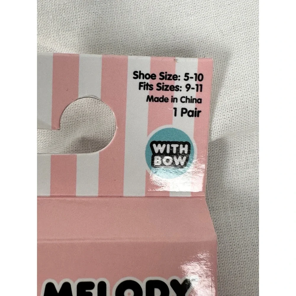 My Melody Pink Bow Mid Crew Socks Sanrio New